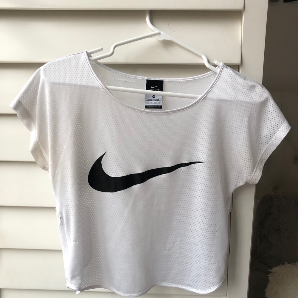 White Nike Workout Top
